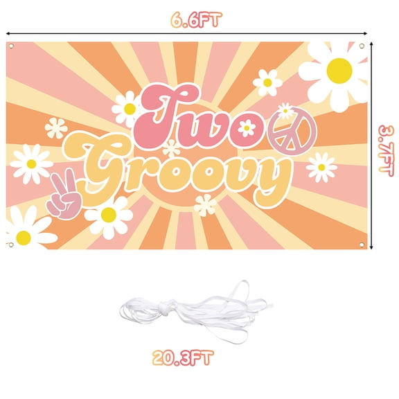 2ooya Birthday Party Banner, Multi-color, 1 Count