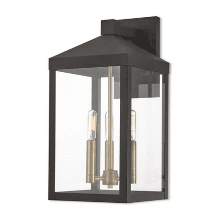 

Wall Sconces 3 Light With Bronze Clear Candelabra Base 18 inch 180 Watts - World of Crystal