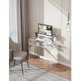 thumbnail image 3 of Solaround Acrylic Modern and Sleek Computer Office Desk, Clear, 3 of 5