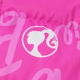 thumbnail image 6 of Barbie Girls Puffer Jacket Pink Graphic Allover Letter Print Gift Outerwear Winter Coat Sizes 3-10, 6 of 11