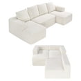 thumbnail image 1 of VEVOR Canapé Sectionnel Modulaire en U Style Nuage avec Chaise Longue et Coussin Beige, 1 of 9
