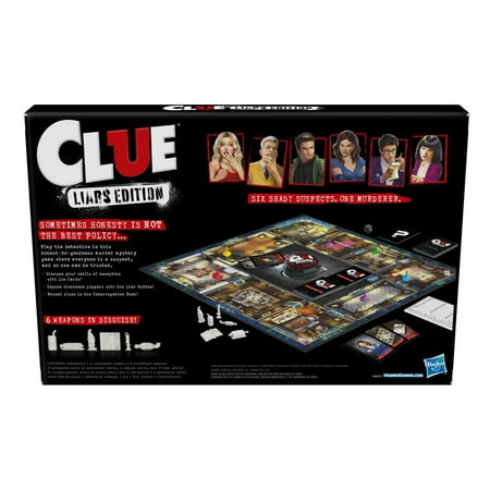 Clue Liars Edition Board Game; Murder Mystery Board Game for Kids 8 and Up