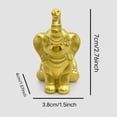 thumbnail image 3 of 1 Pair Elephant Decor Figurine Resin Elephants Statue Decor for Home Office Bookshelf Stand Shelf Living Room Bedroom Decorations Gifts for Women Mom, 3 of 6