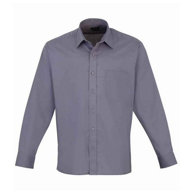 Premier Mens Poplin Long-Sleeved Shirt