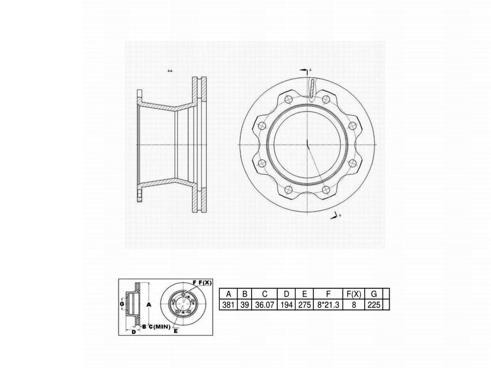 Winstop Brake Rotor, Front WS251439, Chevrolet C4500 Kodiak 2009-2005