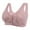 Pink, variant on Daisy Bras for Older Women, Everyday Bras, Front Button Oversized Wireless Bras Full-Coverage Wirefree Push Up Bra
