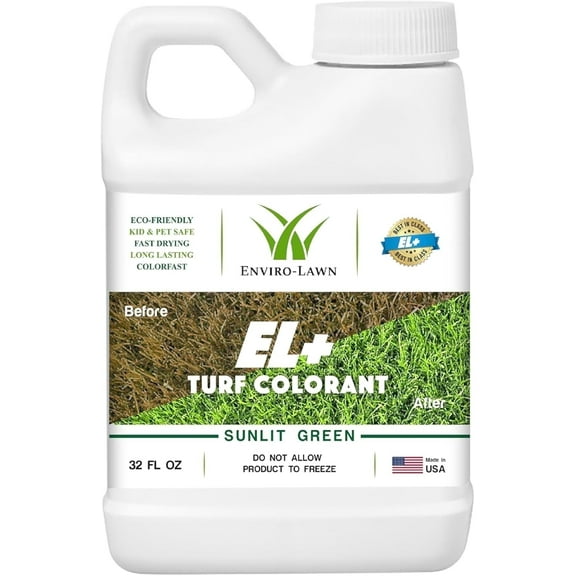 EL  Turf Colorant – Grass Paint Spray for Dead or Dormant Lawn – 32 fl oz Concentrate – Sunlit Green