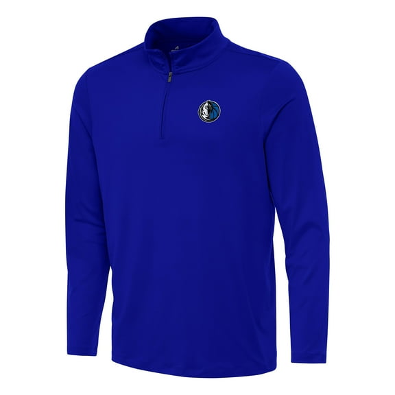 Men's Antigua Blue Dallas Mavericks Reprocess Quarter-Zip Top