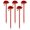Red, variant on Slccxzc 5 Pack Novelty Rose Ballpoint Pens Artificial Flower Creative Office Stationery