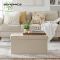 thumbnail image 6 of SONGMICS 30" Storage Ottoman Bench Ottoman with Storage Footstool Hold up to 660 lb for Bedroom Living Room Beige, 6 of 8