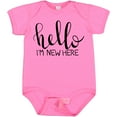 thumbnail image 3 of Inktastic Hello, I'm New Here Hand Drawn Type Boys or Girls Baby Bodysuit, 3 of 5