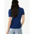 thumbnail image 4 of Free Assembly Women's Ribbed Crewneck Tee with Short Sleeves, Sizes XS-XXXL, 4 of 6