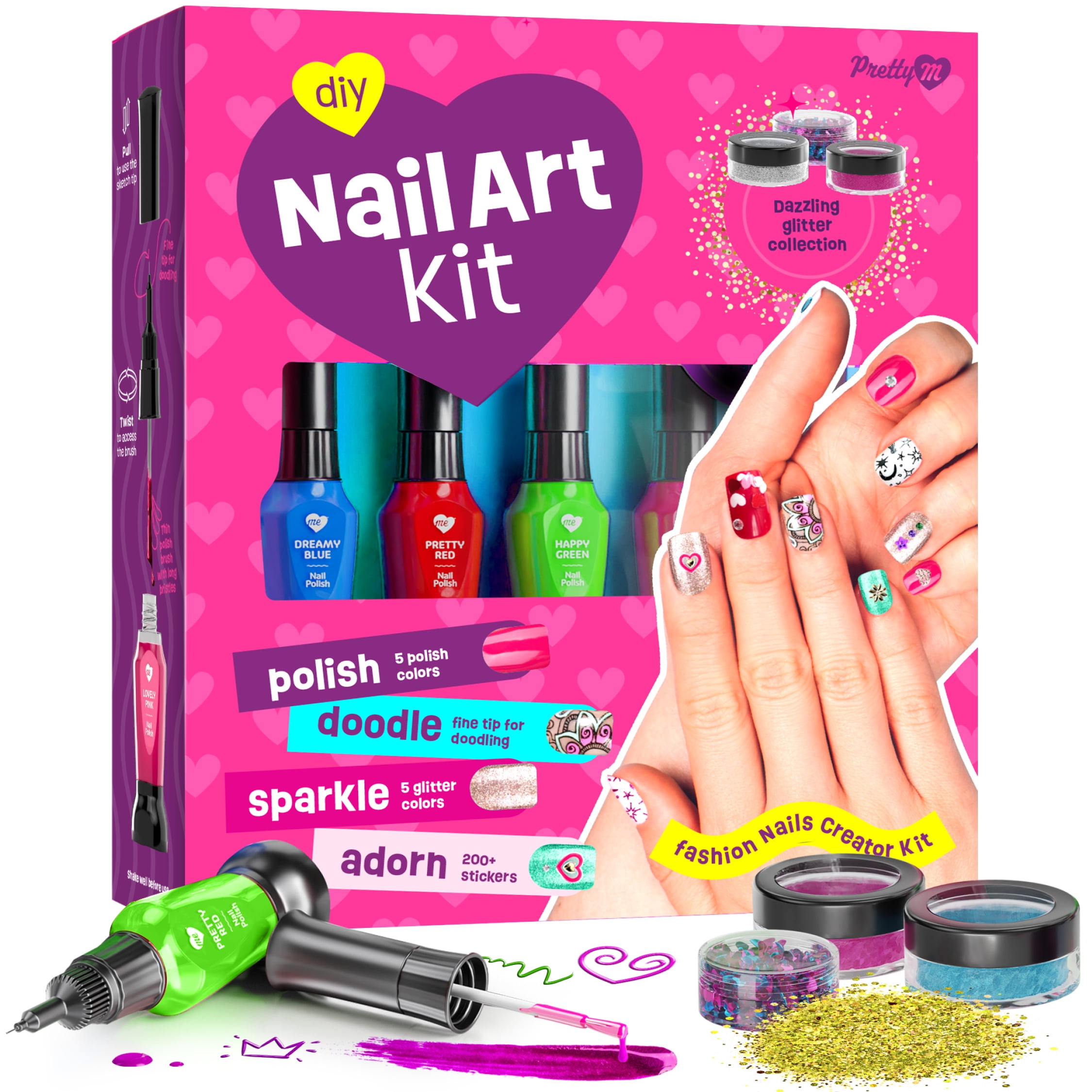 Pretty M Nail Art Studio Kit for Girls, Ages 7-12 photo 1