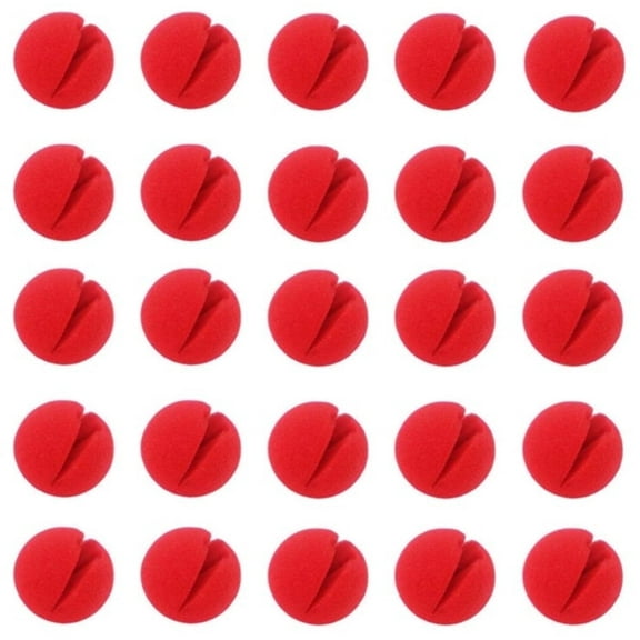 25 Pcs Red Clown Cosplay Noses,2 Inches Sponge Noses for Circus,Costume Party Nose Decorations,Halloween Cosplay Dress-up Supplies,Clown Reindeer Noses for Christmas Carnival
