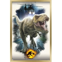 Jurassic World: Dominion - T. Rex Focal Wall Poster, 14.725" x 22.375" Framed