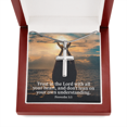 thumbnail image 2 of Scripture Card Trust In The Lord Proverbs 3:5 Cross Card Necklace w Stainless Steel Pendant Religious, 2 of 20