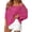 Pink, variant on Aihuaihua Women's Crochet Cover Up Tops Summer 3/4 Sleeve Hollow Out Off Shoulder Sweater Shirts Beach Swimsuit Coverup Wine XXXL