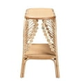 thumbnail image 3 of Baxton Studio Bastet Modern Bohemian Natural Brown Rattan 2-Tier Console Table, 3 of 9