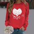 thumbnail image 2 of Sweatshirt for Women Perfect For Daily Wear or Loungewear! The Best Choice for Valentine's DayS Red Valentine's Day Sweatshirt, 2 of 5