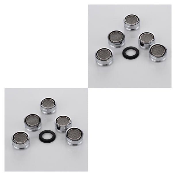 sweethay Grifo aireador de baño de ahorro de agua de acero inoxidable, 3/5 Uds., grifo con filtro, flor , boca de agua, flores para evitar Type1 NO1