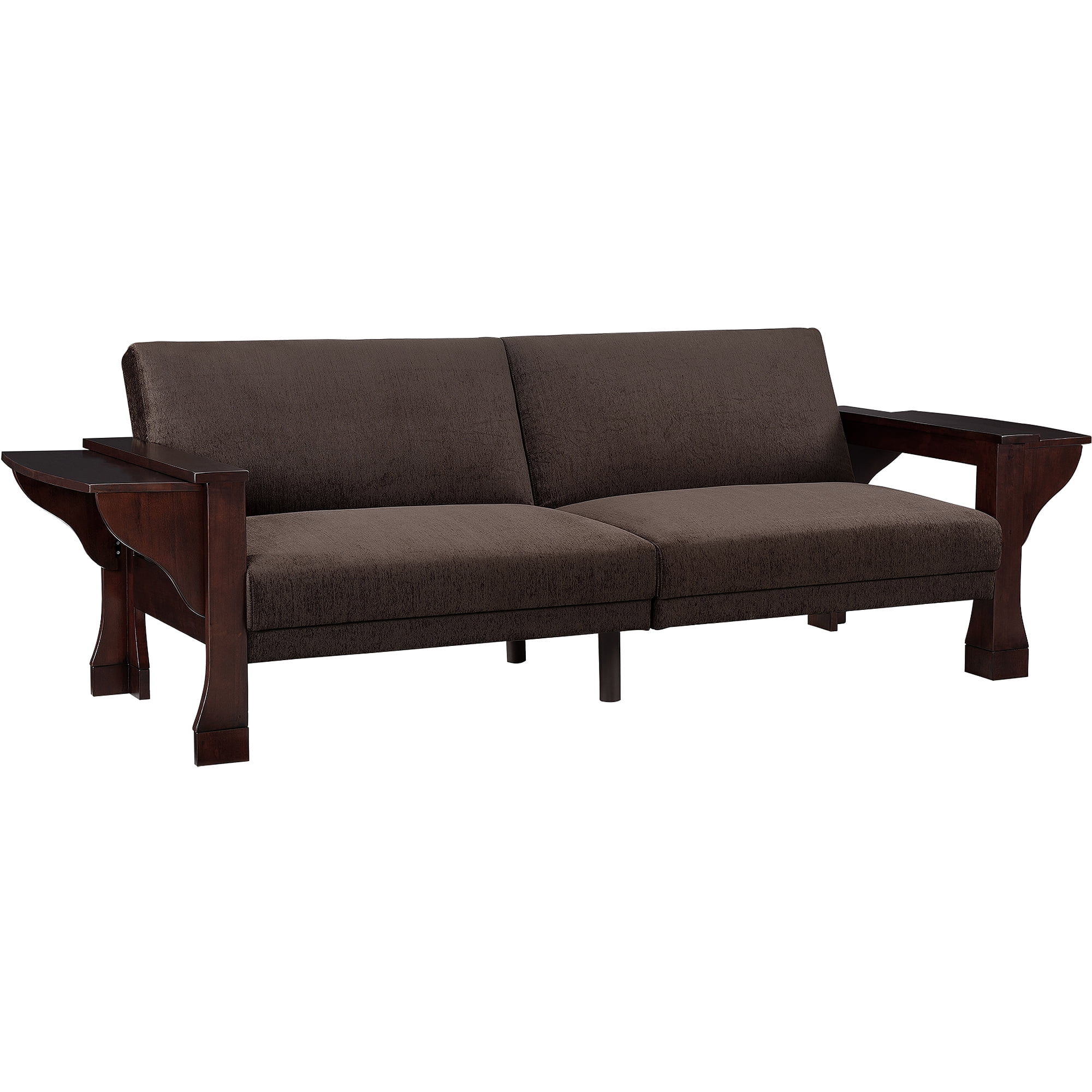 Dorel Home Products Westwood Convertible Sofa Sleeper Mahogany Wood