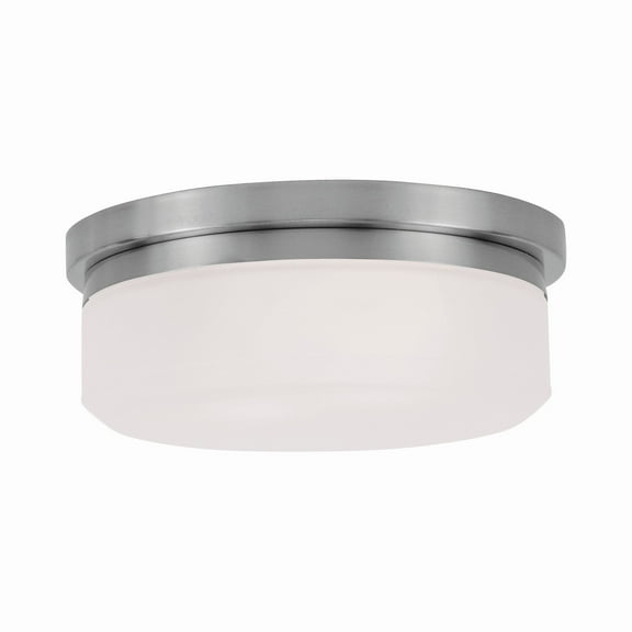 Livex Lighting Stratus 2 Light Brushed Nickel Ceiling Mount or Wall Mount