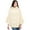 Natural, variant on SAOL Aran Cable Cowlneck Poncho 100% Premium Merino Wool Irish Cape from Ireland