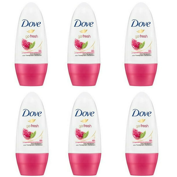 6 Pack Dove Go Fresh Pomegranate Roll On 48 HR Anti perspirant