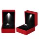 thumbnail image 5 of Caja de anillo con luz LED para pendientes, anillo de regalo, anillo de boda, expositor de joyas, organizador de almacenamiento para compromiso, regalo de boda (rojo) Ecomeon  no, 5 of 5