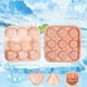 thumbnail image 4 of Pisexur Batería de cocina Bandeja de corazón de rosa Moldes de fácil liberación Moldes de silicona para máquina de hielo de 9 cavidades de grado alimenticio Fácil de para la cocina del hogar, 4 of 5
