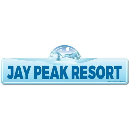 - Jay Peak Resort Street Sign | Indoor/Outdoor | Skiing, Skier, Snowboarder, Décor for Ski Lodge, Cabin, Mountian House | SignMission personalized gift