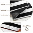 thumbnail image 6 of Black White Striped 2'x6' Runner Rugs for Hallway Kitchen Bedside Non Slip Washable, Football Stripes Farmhouse Art Entryway Rug Runners with Rubber Backing, Long Carpet Runner for Laundry Room, 6 of 8