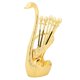 thumbnail image 2 of Vajilla, Juego de cucharas de cuchara de postre con soporte en forma de cisne de aleación de zinc de primera calidad, 2 of 8
