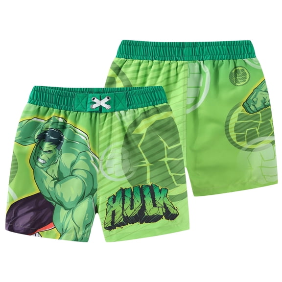 Marvel Avengers Hulk UPF 50 Swim Trunks Shorts Bathing Suit (Boys), Sizes 3T-12