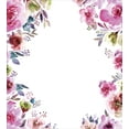 thumbnail image 3 of Floral Duvet Cover Set, Flower Background with Florets Blooms Bouquet Romance Bridal Watercolor Art, Decorative 2 Piece Bedding Set with 1 Pillow Shams, Twin Size, Fuchsia Green Blue, by Ambesonne, 3 of 3