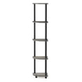 thumbnail image 3 of Furinno 99811 Turn-N-Tube 5 Tier Corner Display Rack Multipurpose Shelving Unit, French Oak Grey/Black, 3 of 4