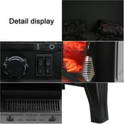 UbesGoo 1400W Free Standing Electric Fireplace Heater Fire Stove Flame Wood Log Portable