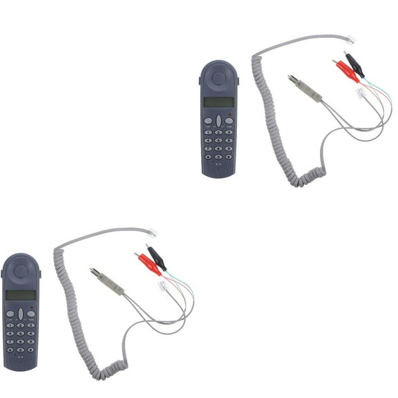 OUNONA 2 Sets  of Phone Cable Tester Telephone Tester Network Cable Tester with Connectors