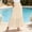 Khaki, variant on FengLS Maxi Skirt for Women Fashion Casual Tiered Midi Skirts Solid Color Elastic Waist Ankle Length Skirt A-Line Flowy Skirt with Pocket