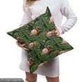 thumbnail image 4 of Flamingo Sofa Upholstery Fabric by the Yard, Repetitive Pattern of Exotic Bird and Monstera Leaves, Decorative Fabric for DIY and Home Accents, Charcoal Grey Dark Salmon by Ambesonne, 4 of 4