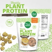 Plant Basics - Hearty Plant Protein - Unflavored Chunks, 1 lb (Pack of 6), Non-GMO, Gluten Free, Low Fat, Low Sodium, Vegan, Meat Substitute
