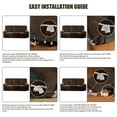 thumbnail image 6 of 3-Seater Stretch Recliner Chair Cover Elastic Armchair Sofa Couch Slipcover(Brown), 6 of 11
