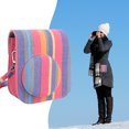 thumbnail image 3 of PU Leather Camera Case Bag, Mini Camera Shoulder Bag, Detachable Cover for Girls, Outdoor,  Mini 11, Kids,, 3 of 8