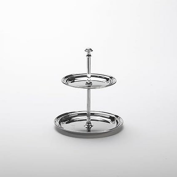 American Metalcraft STS2 Tiered Stand, Stainless Steel, Two-Tier, 7" Diameter, 7-3/4" Height