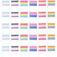thumbnail image 1 of 30Pcs Polyester Rainbow Flag LGBT Pride Flag Portable Outdoor Banner for Party, 1 of 8
