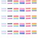 thumbnail image 1 of EeaseMX Bandera arcoíris de poliéster de 30 piezas, bandera del orgullo LGBT, pancarta portátil para exteriores para fiesta, 1 of 8