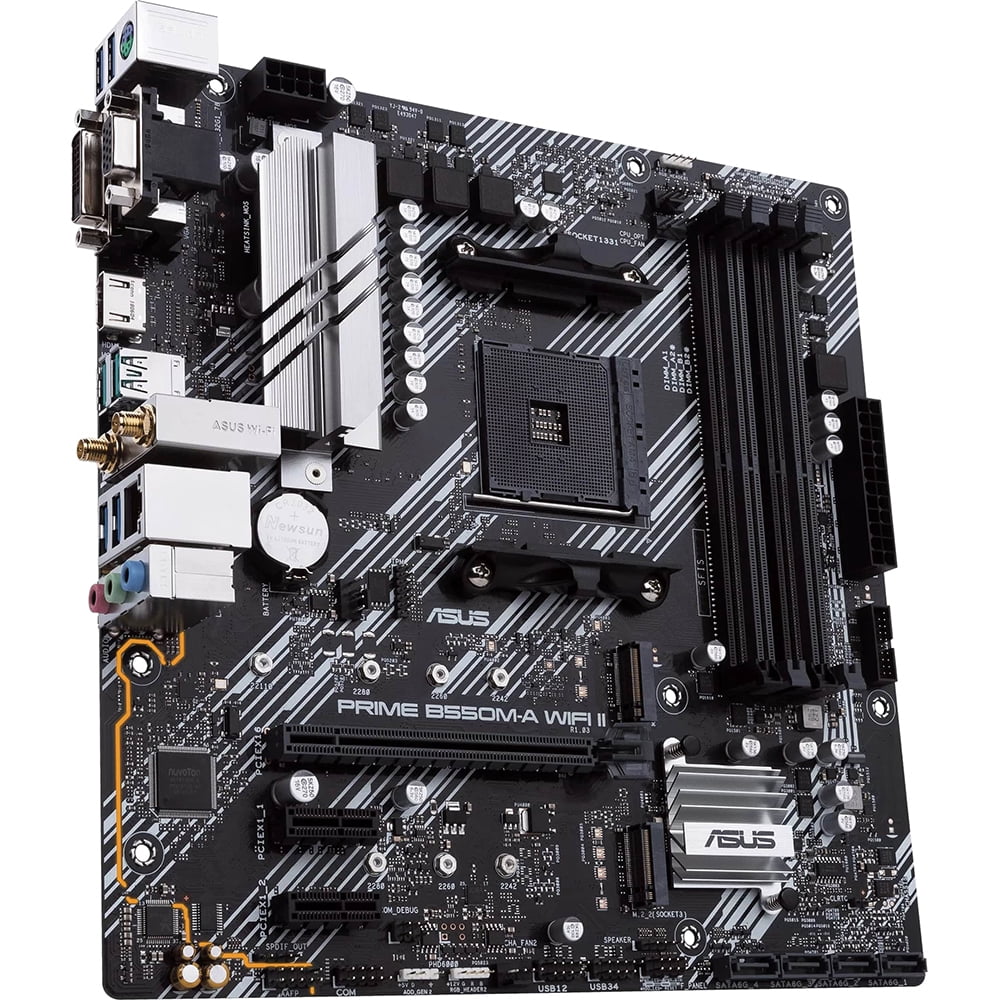 Asus Prime B550M-A WIFI II Desktop Motherboard - AMD B550 Chipset - Socket AM4 - Micro ATX (primeb550m-awifiii)