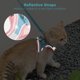 thumbnail image 4 of Arnés de gato y Leas, a prueba de escape, arnés de gato, suave y reflectante, chaqueta para caminar de gato con correa para mascota cachorro, gatito, interior, exterior, rosa Feliz Sencillez, 4 of 5