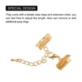 thumbnail image 4 of 20Sets Ribbon Crimp Clamp Ends with Lobster Claw Clasps & Chain 16mm Light Golden, 4 of 6