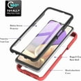 thumbnail image 3 of JiaheCover for Samsung Galaxy A52 5G Case, Samsung A52 5G Phone Case with Built-in Screen Protector Clear Slim Back Cover Shockproof Rugged Heavy Duty Bumper Full Body Protective Case, Red, 3 of 6